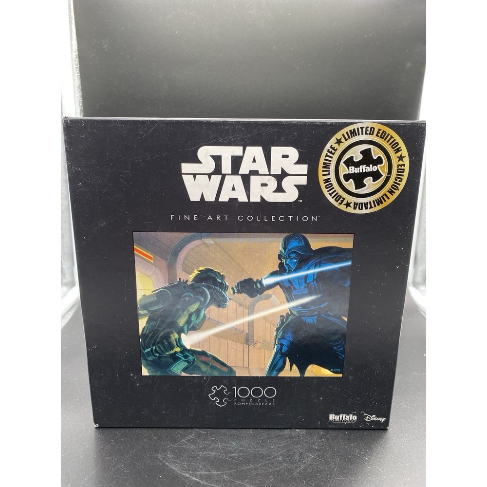 Used Star Wars Fine Art Collection 1000 Piece Puzzle Luke vs Vader Buffalo RARE